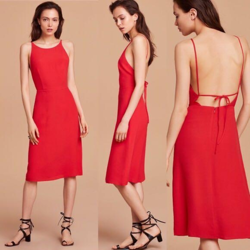 Wilfred Vibrant Red Backless Dress
